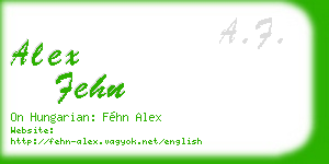 alex fehn business card